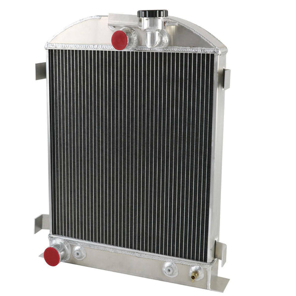 3ROW 62MM Aluminum Radiator & FAN 1932 32 FORD CHOPPED FORD ENGINE AT/MT Manual