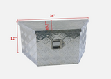 74x42x46cm Aluminum Trailer Tongue Tool Box Truck Bed Pickup Storage Box RV+Key