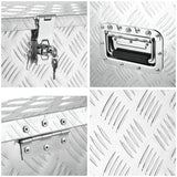 30"× 13"×10" (762 ×330 ×254mm)ALUMINUM PICKUP TRUCK TRUNK BED TOOL BOX TRAILER STORAGE+LOCK NEW