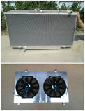 3row aluminum radiator+shroud+fans for NISSAN Safari PATROL Y61 GU 2.8/3/4.2L TD