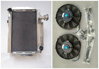 5 ROW Aluminum Radiator & fan for ROVER MG A MGA 1500 1600 Twin Cam Mark II DeLuxe 1622 cc MT 1955-1962 1.5/1.6L I4 58 59 60 61