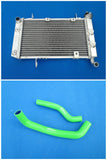 Aluminum Radiator & hose FOR 2003-2008 Suzuki LTZ400 KFX400 DVX400 2003 2004 2005 2006 2007 2008 blue