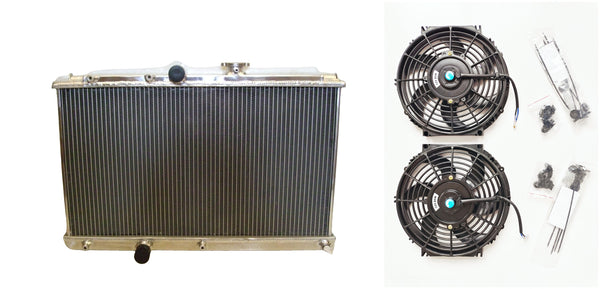 Ae100 Radiator aluminum radiator + fan fit TOYOTA COROLLA AE100 AE101 4A-FE 1.6L 7A-F ...